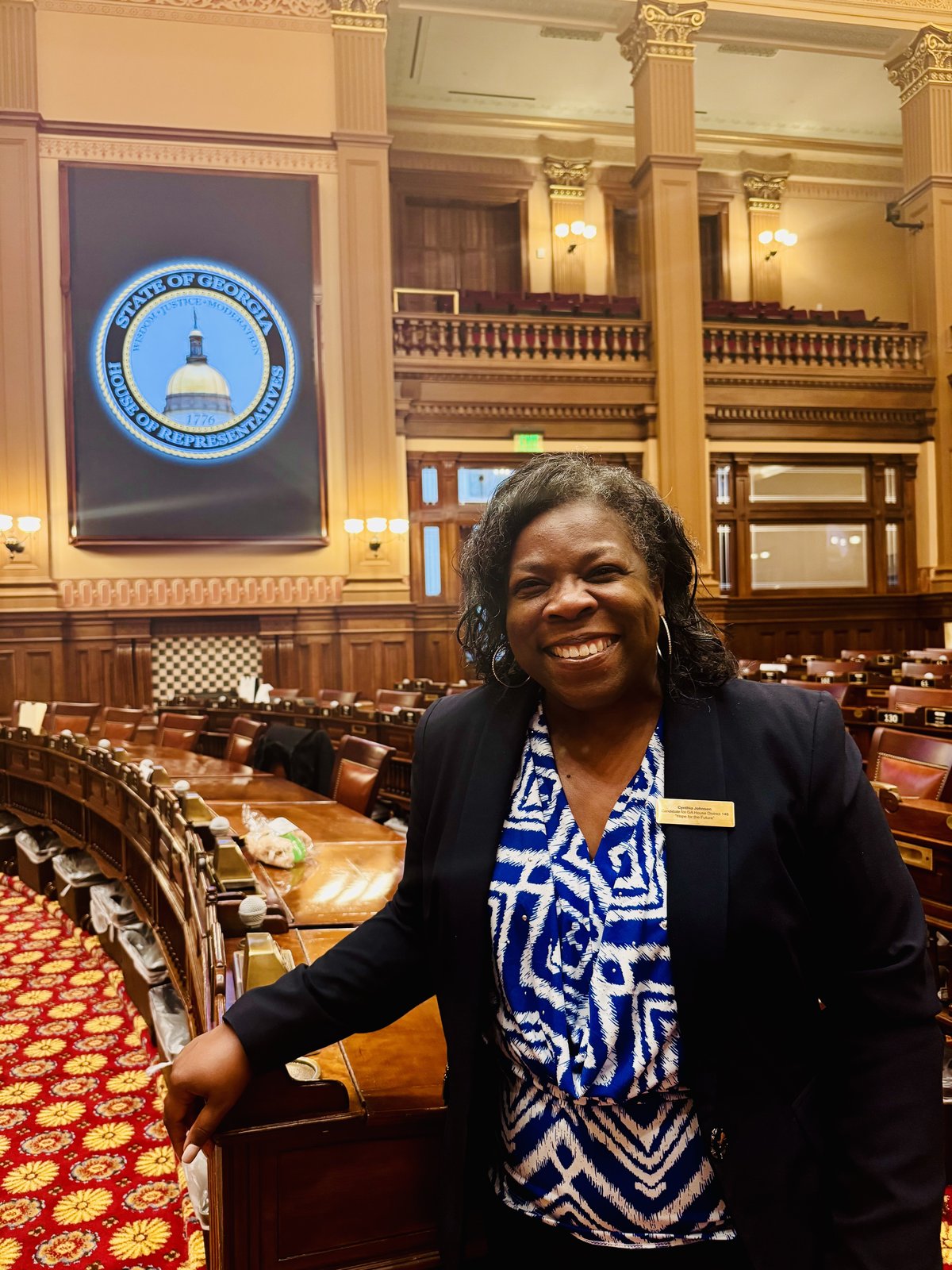 Cynthia Johnson at the Georgia State Capitol