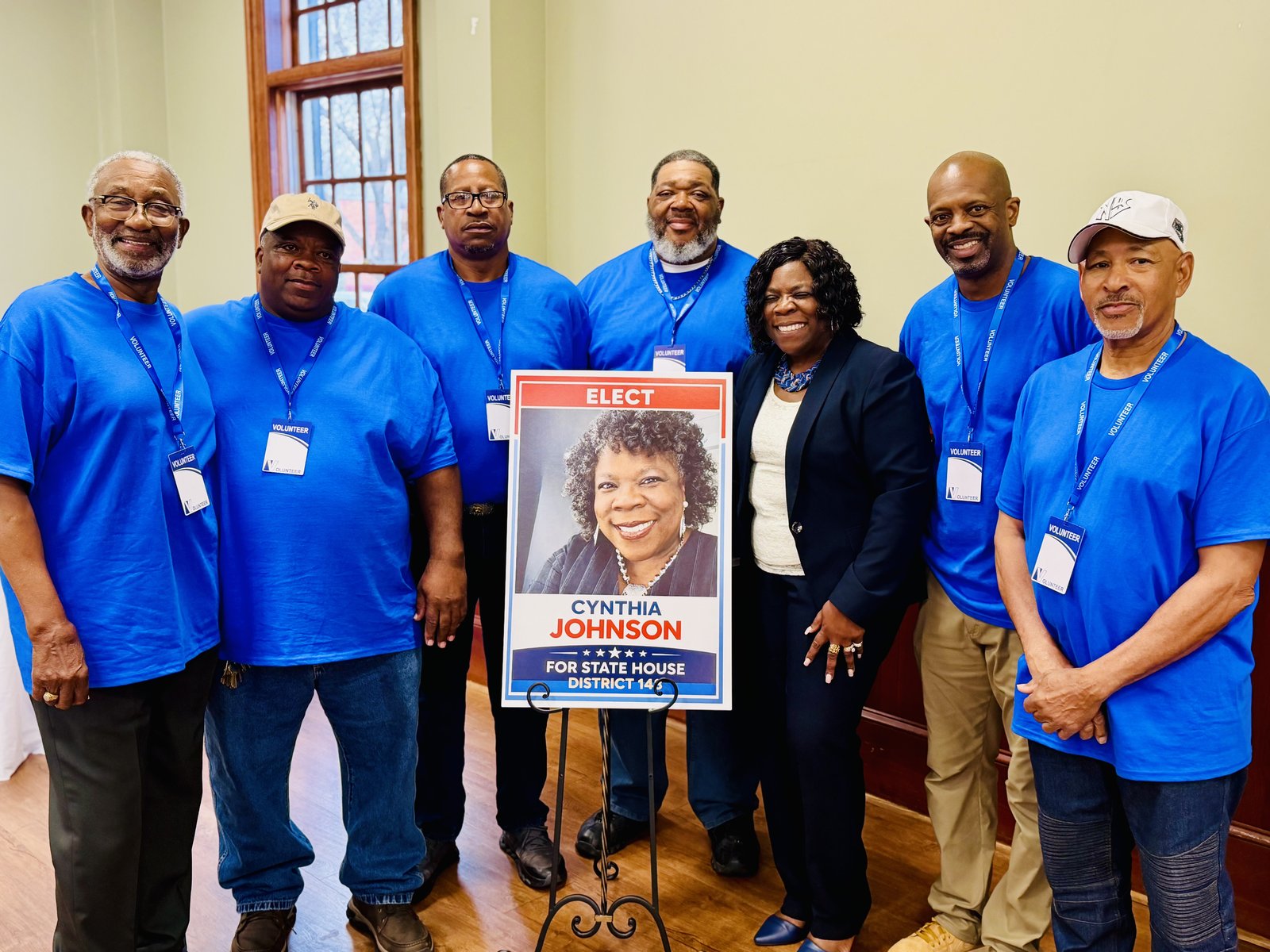 Cynthia Johnson with campaign volunteers